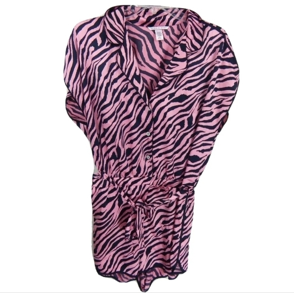 Victoria's Secret Zebra Satin Romper
